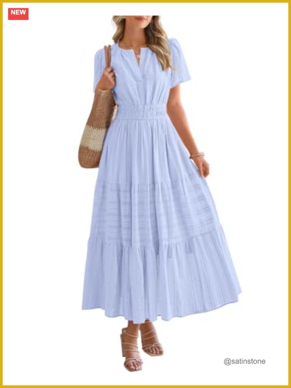 BTFBM Womens Maxi Dress Lightweight Short Sleeve Tiered Ruffle Flowy Casual